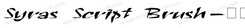 Syras Script Brush字体转换